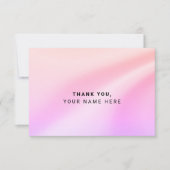 Pastel Orange Lila simple Dankeskarten Einladung (Vorderseite)
