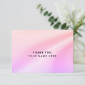 Pastel Orange Lila simple Dankeskarten Einladung (Stehend Vorderseite)