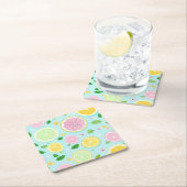 Pastel Orange Muster Rechteckiger Pappuntersetzer (Vor Ort)