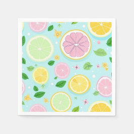 Pastel Orange Pattern Paper Napkin Serviette