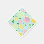 Pastel Orange Pattern Paper Napkin Serviette (Ecke)