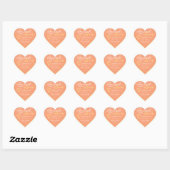 Pastel Orange Peach Einfach Made Liebe Herzform Herz-Aufkleber (Blatt)