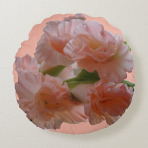 Pastel Orange Pink Gladioli Cust. Dekokissen