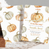 Pastel Orange Pumpkin Gender Neutral Baby Dusche Einladung