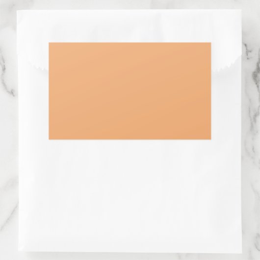 Pastel Orange Rectangle Aufkleber (Tasche)