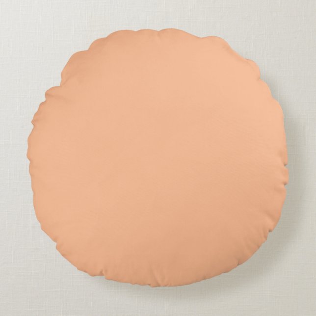 Pastel Orange Rundes Kissen (Vorderseite)
