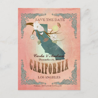 Pastel Orange Save the Date - Karte mit hübschen V