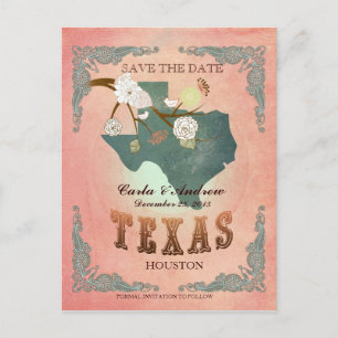 Pastel Orange Save the Date - Karte mit hübschen V