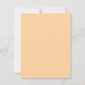 Pastel Orange Stylish Script Elegant Minimalist Mitteilungskarte (Rückseite)