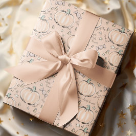 Pastel Orange Sweet Little Pumpkin Baby Geschenkpapier