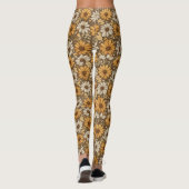 Pastel Orange und BlassTaupe Leggings (Rückseite)