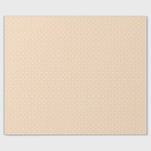 Pastel Orange und White Small Polka Dot Geschenkpapier (Flach)