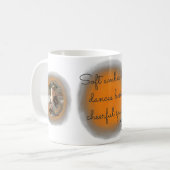 Pastel Orange Watercolor Dachshund Custom Photo Kaffeetasse (Vorderseite Links)