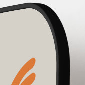 Pastel Orange Wave Pickleball Schläger (Linke Seite)