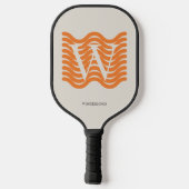 Pastel Orange Wave Pickleball Schläger (Rückseite)
