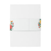 Pastel Orange Yellow Spring Dahlia Blume Hochzeit Einladungsbanderole (Rückseitenbeispiel)