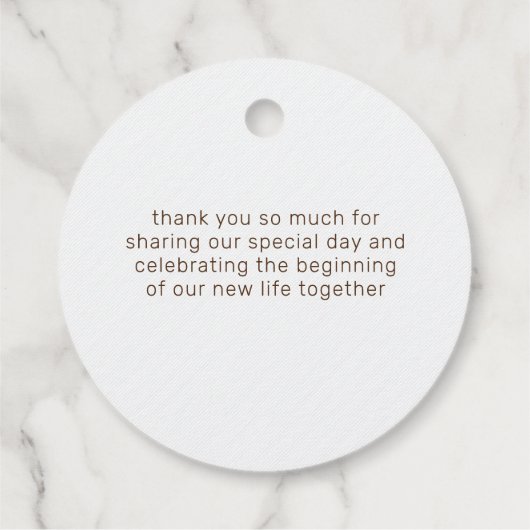 Pastel Orange Yellow Spring Dahlia Blume Hochzeit Geschenkanhänger (Rückseite)