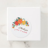 Pastel Orange Yellow Spring Dahlia Blume Hochzeit Geschenkanhänger (Beispiel)