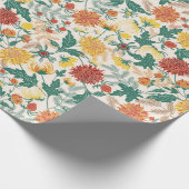 Pastel Orange Yellow Spring Dahlia Blume Hochzeit Geschenkpapier (Ecke)