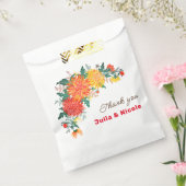 Pastel Orange Yellow Spring Dahlia Blume Hochzeit Geschenktütchen (Versiegelt)