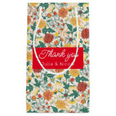 Pastel Orange Yellow Spring Dahlia Blume Hochzeit Kleine Geschenktüte (Vorderseite)