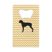 Pastel Orange Zickzack mit Boxer-Silhouette Geldbeutel Flaschenöffner (Rückseite)