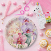 Pastel Orchids Elegante Hochzeit Pappteller (Party)