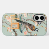 Pastel Orientalischer Vogel und Fruchtblüten Case-Mate iPhone Hülle (Rückseite (Horizontal))