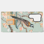 Pastel Orientalischer Vogel und Fruchtblüten Samsung Galaxy Hülle (Rückseite (Horizontal))