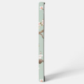 Pastel Orientalischer Vogel und Fruchtblüten Samsung Galaxy Hülle (Linke Seite)