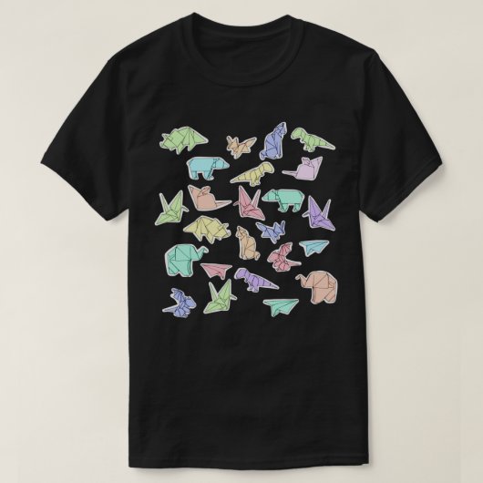 Pastel Origami Animals T-Shirt (Design vorne)