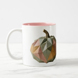 Pastel Origami-Falt-Kürbistasse Zweifarbige Tasse