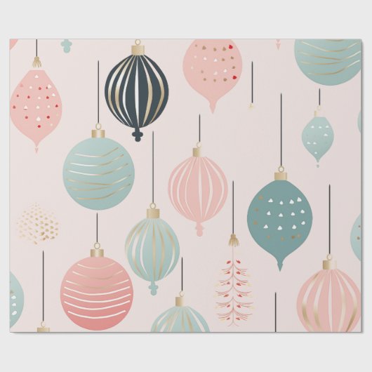 Pastel Ornamnet Geschenkpapier (Flach)