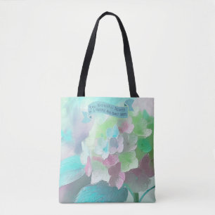 Pastel Orthensia Malte Blume, Bibelzitat Mutter Tasche