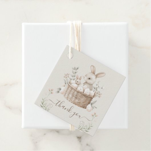 Pastel Oster Brunch & Egg Hunt Bunny Basket Eier Geschenkanhänger (Beispiel)