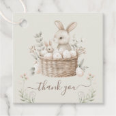 Pastel Oster Brunch & Egg Hunt Bunny Basket Eier Geschenkanhänger (Vorderseite)