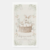 Pastel Oster Brunch & Egg Hunt Bunny Basket Eier Serviette (Vorderseite)