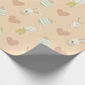 Pastel Oster Deluxe: Bunny & Egg Muster Geschenkpapier (Ecke)