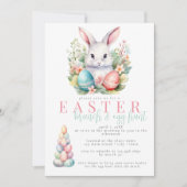 Pastel Osterbrunch und Eizelljagd Einladung (Vorderseite)