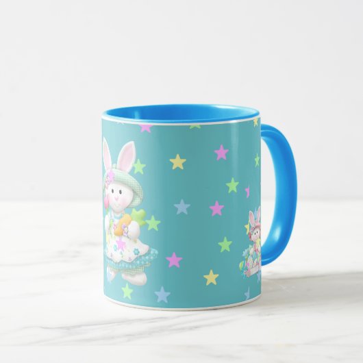 Pastel Ostereier & Bunny Tasse (VorderseiteRechts)