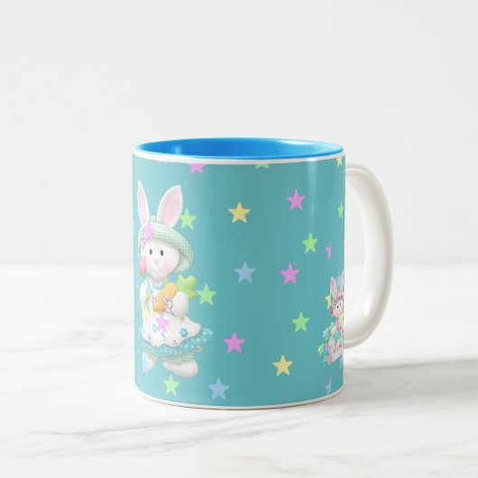 Pastel Ostereier & Bunny Tasse (VorderseiteRechts)