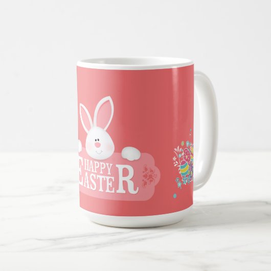 Pastel Ostereier & Bunny Tasse (VorderseiteRechts)