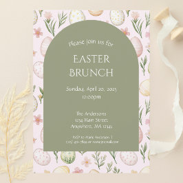 Pastel Ostereier Muster Osterfeier Einladung