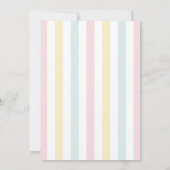 Pastel Ostereier Party Niedlich Blumenstrauß Einladung (Rückseite)