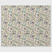 Pastel Osterküken & Bunny Ohren, Eier, Blume Geschenkpapier (Flach)