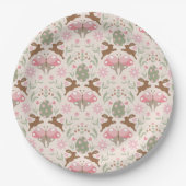 Pastel Ostersonne und Blume Muster Pappteller (Vorderseite)