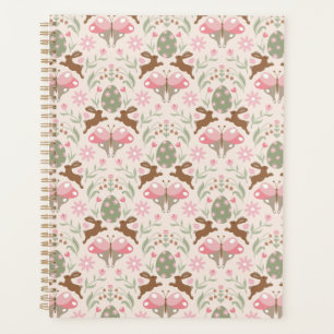Pastel Ostersonne und Blume Muster Planer