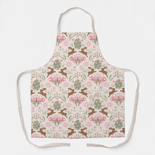 Pastel Ostersonne und Blume Muster Schürze (Vorderseite)