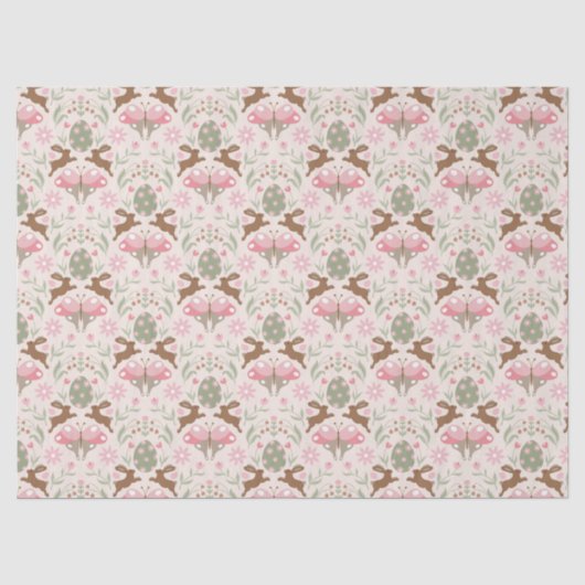 Pastel Ostersonne und Blume Muster Seidenpapier (Vorderseite)