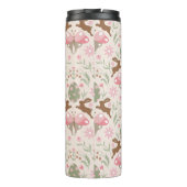 Pastel Ostersonne und Blume Muster Thermosbecher (Rückseite)